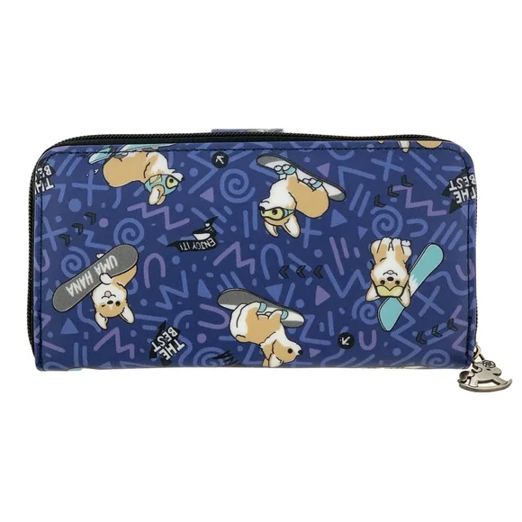 Waterproof Corgi Long Snap Fold Wallet Purse Coin Pouch - Picture 3 of 9